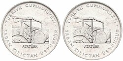 Turkey, Republic, 150 Lira Silver 1978, F.A.O. - Ataturk driving ...