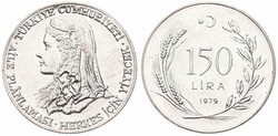 Turkey, Republic, 150 Lira Silver 1979, F.A.O. - Anatolic bride's ...