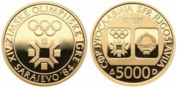 Yugoslavia, Socialist Federal Republic, 5000 Dinara Gold 1982, Winter ...