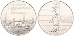 Finland, Republic, 10 Markkaa Silver 1971 S-H, 10th European Athletic ...