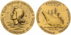 France, Republic, Medal in Bronze 1962 by Coeffin, Commemorating the ...