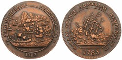 Gibraltar, British Colony, George III, Medal in Bronze 1783, Dutch ...