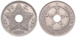 Belgian Congo, Colony, Albert I, 10 Centimes Copper-Nickel 1928, ...