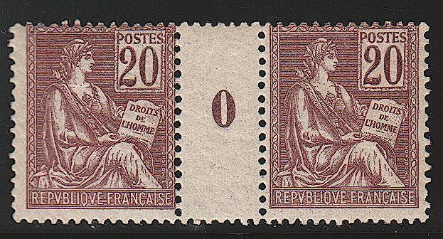 MILLESIMES - ** - N°113 - 20c brun lilas - Mill.0 - TB