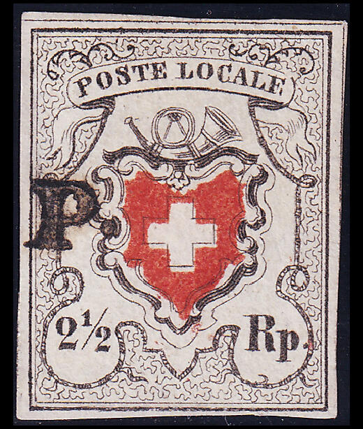 SUISSE - O - N°16 - margé - certif Kimmel (N°14I ASNP coté ...