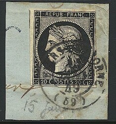 2565010: France Cérès 1849 - Cancellations and seals