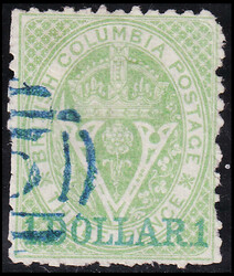 COLOMBIE - O - Col. Britanique - N°11 - 1d s/3p vert jaune - TB