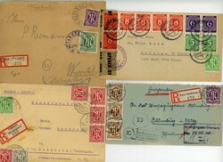 1945/46 - AM-Post, Lot von 25 Belegen, dabei EF/MEF, MiF, 6 R-Briefe, ...