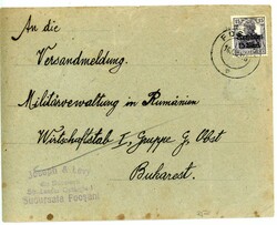 Germania - 15 B. auf 15 Pfg. auf Bedarfsbrief nach Bukarest von ...