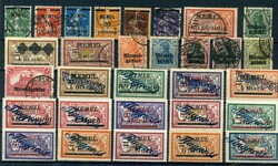 1920/24 - Memel, kleiner Posten von 86 verschied. Werten auf 3 ...
