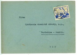 Leipziger Messe - EF 50 Pfg. auf Auslandsbrief in die CSR von "BERLIN ...