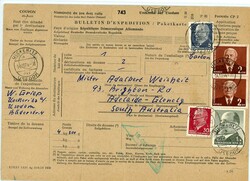 Pieck - 2 DM senkr. Paar, 5 und 30 Pfg. mit 1 DM Ulbricht auf ...