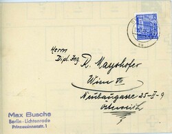 Fünfjahrplan - EF 35 Pfg. Odr. auf Auslandsbrief nach Wien von ...