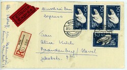 Tierpark Berlin - MEF 4x 30 Pfg. auf Eilboten-R-Brief nach ...