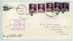 Panama Kanalzone - 1942, Luftpostbrief mit 5x 3 Ct. Freim.-Ausg. nach ...