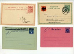 Albanien - 1911/32, Lot von 12 meist ungebrauchten Ganzsachen, dabei ...