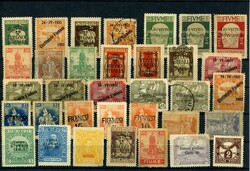 Fiume - 1918/22, Collection von verschied Freim.-Ausg. auf 3 ...