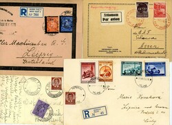 Jugoslawien - 1919/39, Lot von 13 Belegen mit verschied. Freim.-Ausg. ...