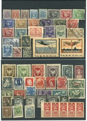 Polen - 1918/35, kleine Partie von verschied. Freim.-Ausg. auf zwei ...