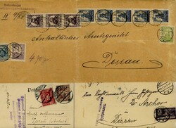Polen - 1920/32, Lot von 11 Belegen mit verschied. Freim.-Ausg., ...