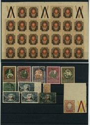 Rußland - 1865/1922, Collection von verschied Freim.-Ausg. auf 3 ...
