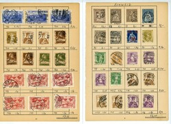 Schweiz - 1855/1949, meist gestempelte Dublettensammlung auf 8 alten ...