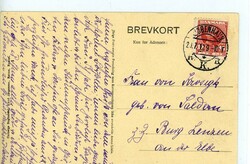 Bornholm (Dänemark) - 1912, AK "Hammershus Ruiner", rücks. Freim ...