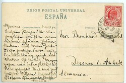 Gibraltar - 1908, color. AK "Algeciras - The River Miel", rücks. ...