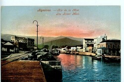 Gibraltar - 1908, color. AK "Algeciras - The River Miel", rücks. ...