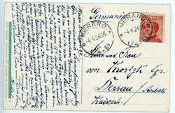 Merano (Italien) - 1924, color. AK "Castello Brunnenburg", rücks. ...