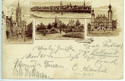 Venloo (Niederlande) - 1898, AK "4 Stadtansichten", rücks. Freim ...