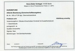 Ziffern - 80 Pfg. graulilaultramarin im Viererblock vom POR dgz mit ...