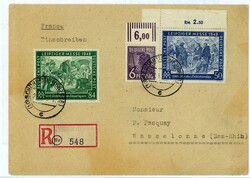 Leipziger Messe - 84 Pfg. schwärzlichoplagrün, 50 Pfg. und 6 Pfg. ...