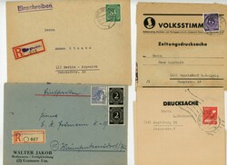 1946/48 - Gemeinschaftsausgaben/SBZ, kleines Lot von 24 Belegen, ...