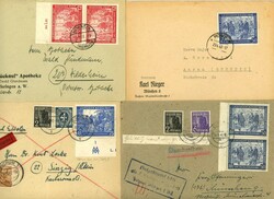 1947/48 - Gemeinschaftsausgaben/Leipziger Messe, Lot von 16 Belegen, ...