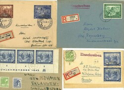 1947/48 - Gemeinschaftsausgaben/Leipziger Messe, Lot von 16 Belegen, ...