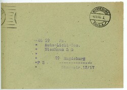 Magdeburg P.Sch.A. - portofreier Ortsbrief vom Postscheckamt vom 4.10 ...