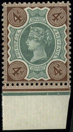 4d SG 205 VARIETY, ‘WHITE 4′ IN 1 CORNER’, U/M, bottom marginal ...