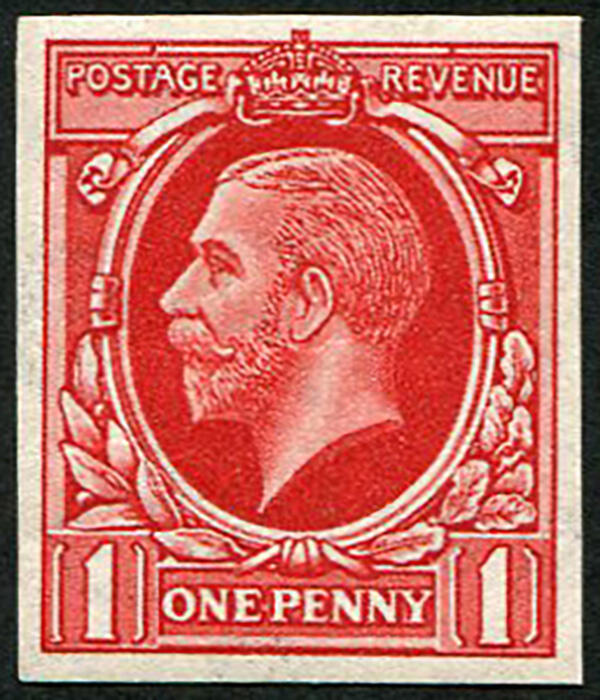 1d SG 440 IMPERF ESSAY IN SCARLET (wmk.block cypher & U/M) pristine ...