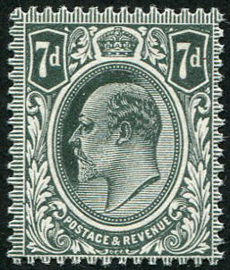 7d SG 305 VARIETY, ‘VERY DEEP SLATE-GREY’ U/M, pristine fresh of ...