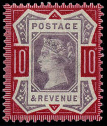 10d SG 210a ‘DEEP DULL CARMINE’ U/M, brilliant fresh with ...