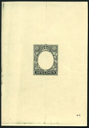 1914 DE LA RUE ‘PRINCE REGENT ESSAY’ ‘DIE PROOF’ OF SURROUND ...