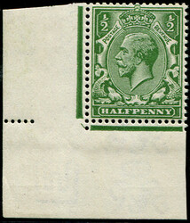 ½d SG 354 VARIETY, ‘DEEP YELLOW-GREEN’ U/M, corner marginal, fab ...
