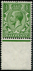 ½d SG 354 VARIETY, ‘DEEP YELLOW-GREEN’ U/M, bottom marginal, ...