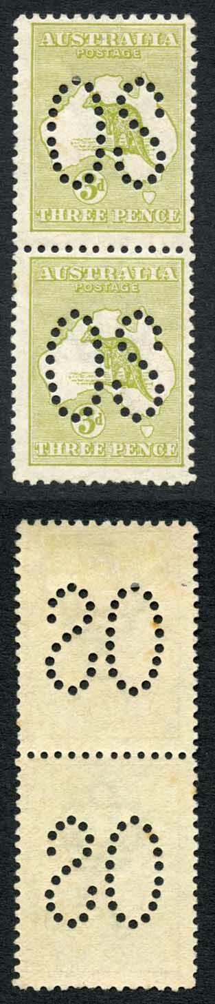 Australia SGO5 3d Die I and II in a Pair (bend die 2 M/M) 1st Wmk ...