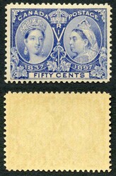 Canada SG135 50c DEEP Ultramarine Diamond Jubilee U/M (MNH) Unitrade ...