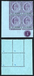 Gibraltar SG49 KEVII 2 1/2d Purple and black/blued Mult CA Large 2 ...