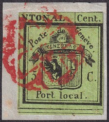 DOPPELGENF, 4R (rechte Hälfte) attraktives Briefstück mit gutem bis ...