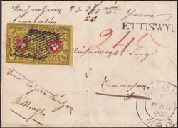 KOTTWIL LU (ab ETTISWYL über WILLISAU): 1852 (9.APR) Paar-Einheit T ...