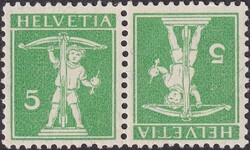 K7II, (5c, grün) sehr gut gezähnt, ungebraucht, rückseitig mit ...